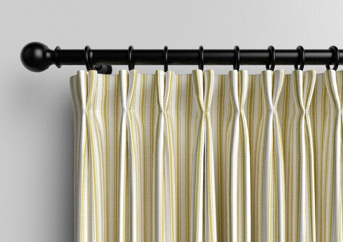 Lace Stripes, Saffron - Made to Measure Curtains - Image 10